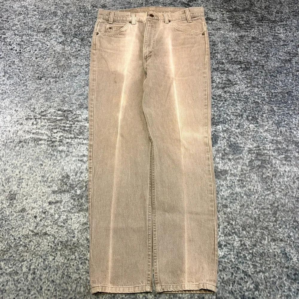 VTG Levi's 517 Orange Tab Jeans Mens 32x29 Brown Faded Bootcut Western 80s 90s